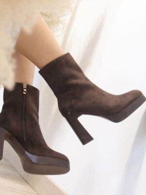 Bota Cremallera Marrón