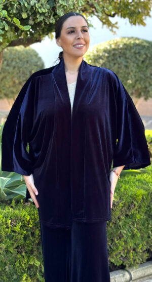 Kimono Terciopelo Diana Azul