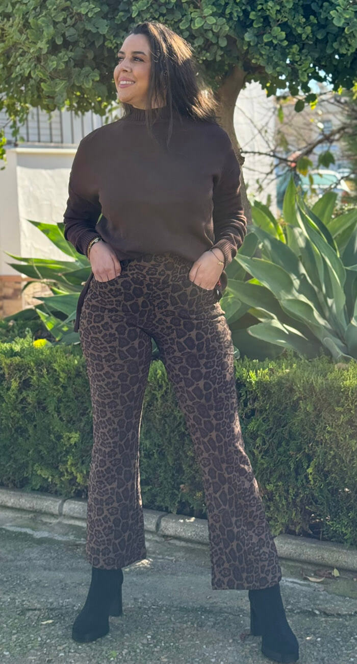 Malla Print Kentia Marrón