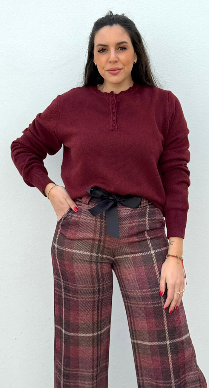 Pantalón Leonor Burdeos