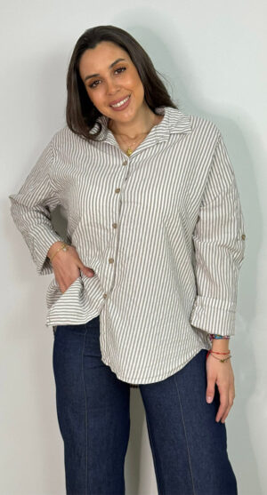 CAMISA PINCEL MARRÓN