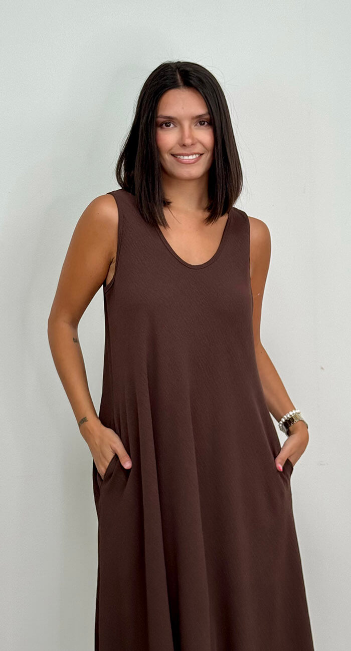 VESTIDO FORMENTERA CHOCOLATE