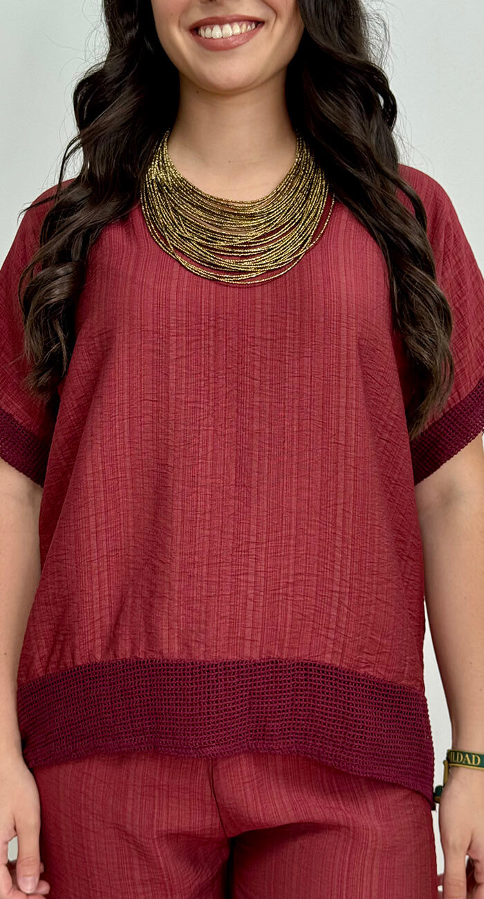 BLUSA OHANA BURDEOS