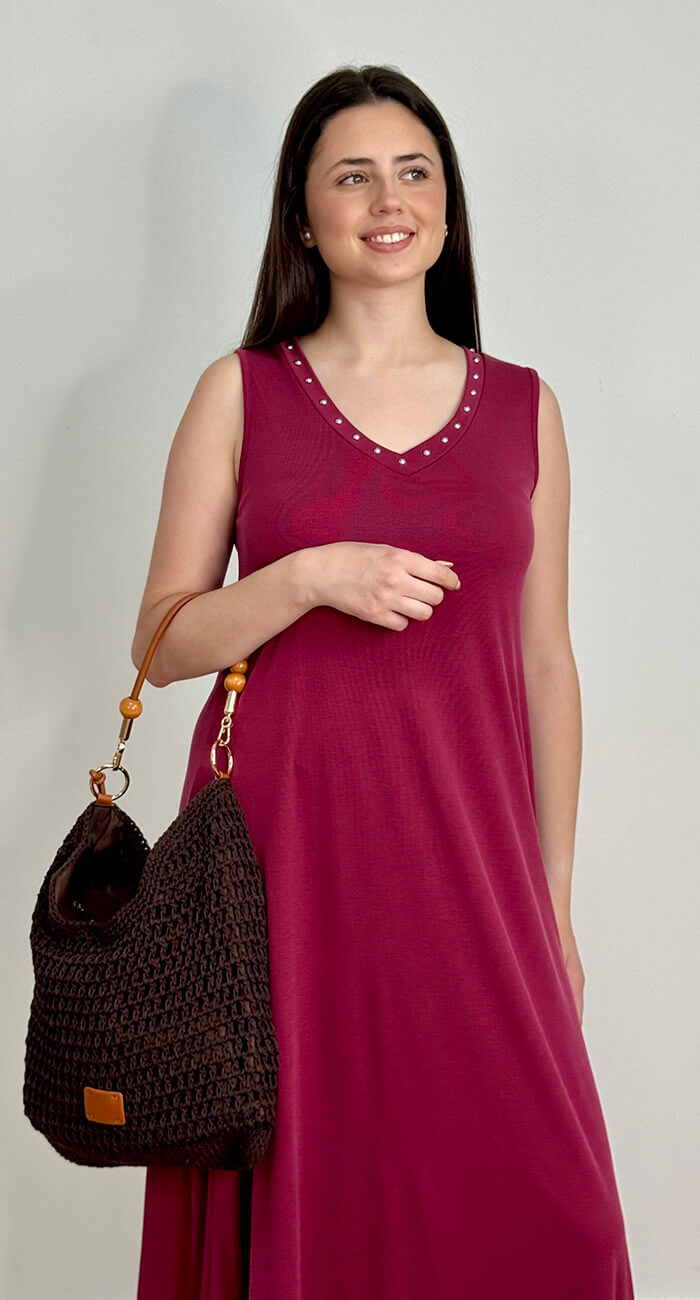 VESTIDO ALMA FRAMBUESA
