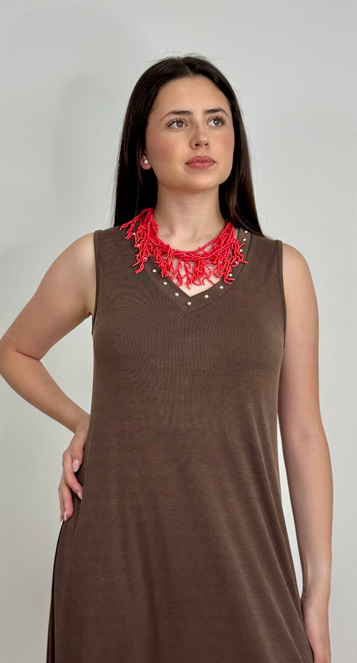 VESTIDO ALMA CHOCOLATE