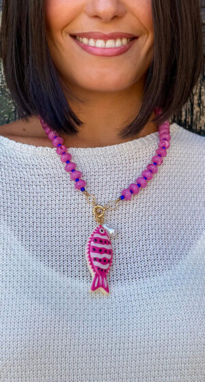 COLLAR PEZ ROSA