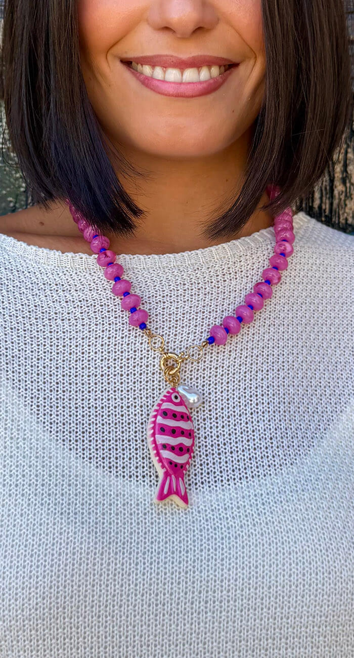 COLLAR PEZ ROSA