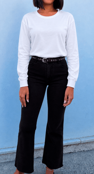 TEJANO MINI FLARE FAJA NEGRO