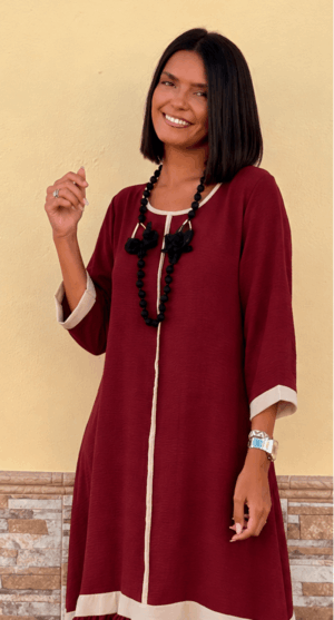 VESTIDO YECLA BURDEOS