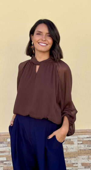 BLUSA MARMO CHOCOLATE