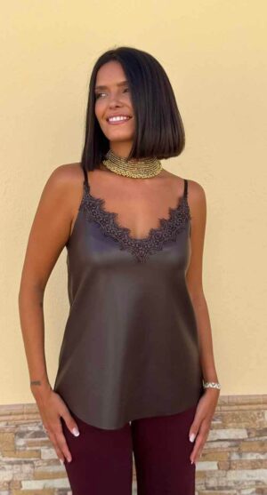 TOP POLIPIEL LEONOR CHOCOLATE