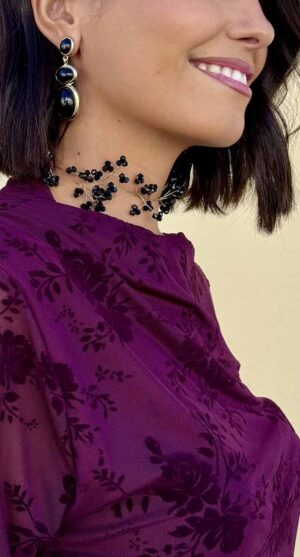 PENDIENTES CLEOPATRA NEGRO