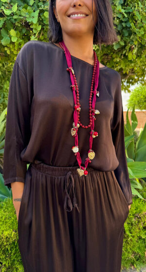 COLLAR KLIMT BURDEOS