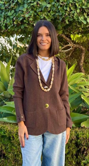 BLAZER PUNTO LIRIA CHOCOLATE