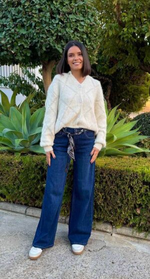 TEJANO WIDE LEG CINTURÓN DENIM