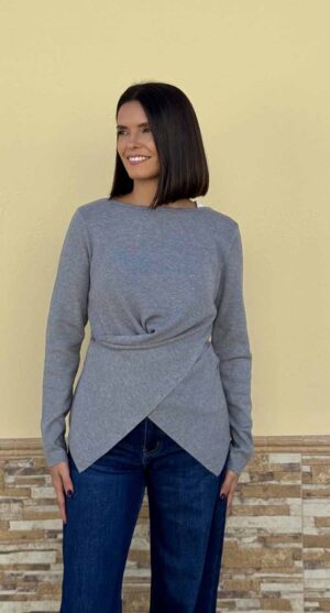 JERSEY CRUZADO NORUEGA GRIS