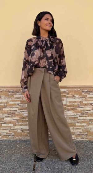 PANTALÓN CANDELA CURVY TOPO