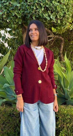 BLAZER PUNTO LIRIA BURDEOS